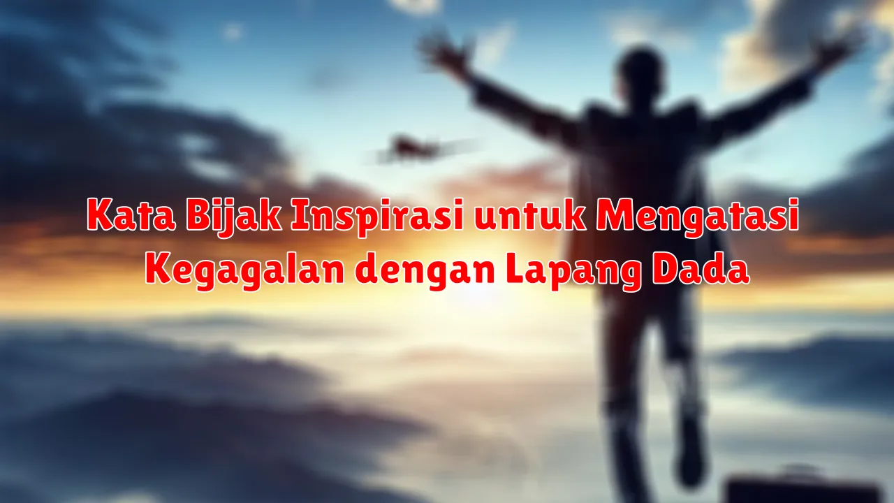 Kata Bijak Inspirasi untuk Mengatasi Kegagalan dengan Lapang Dada