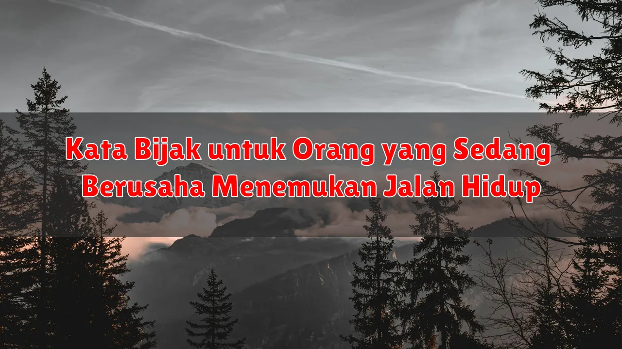 Kata Bijak untuk Orang yang Sedang Berusaha Menemukan Jalan Hidup